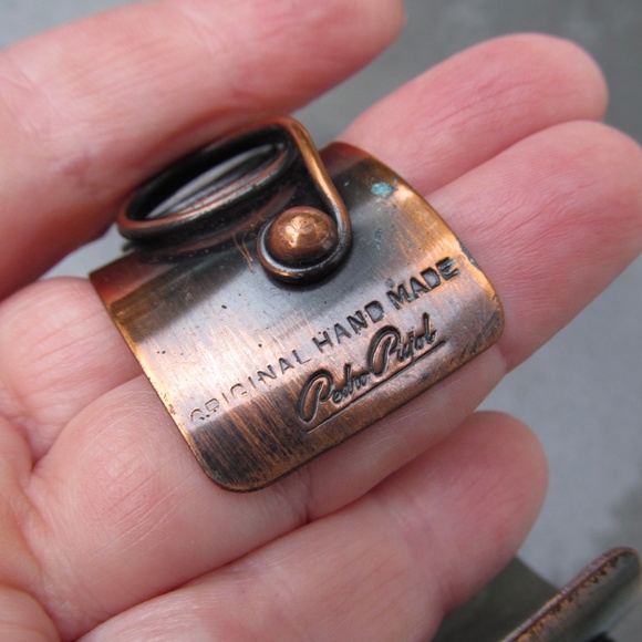 Vintage Pedro Pujol Copper Modernist Coiled Cuff bracelet - Picture 2 of 6